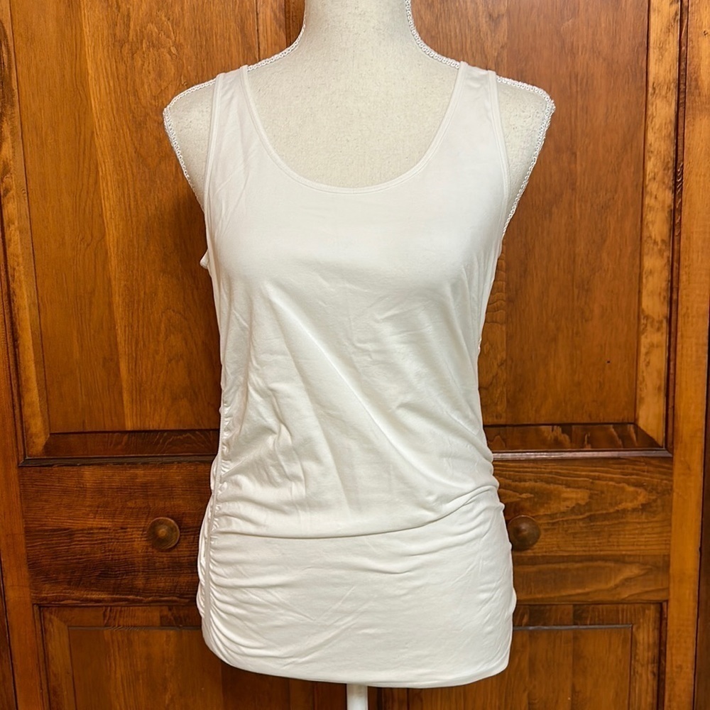 Be Maternity by Ingrid & Isabel Ruched Scoop Neck Tank Camisole M/L